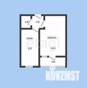 1-к квартира, вторичка, 32м2, 24/24 этаж