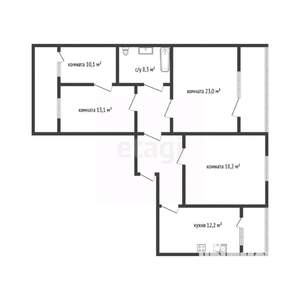 4-к квартира, вторичка, 99м2, 7/12 этаж