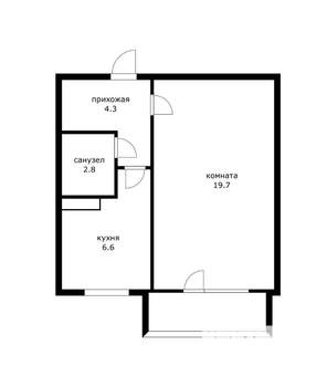 1-к квартира, вторичка, 33м2, 5/12 этаж