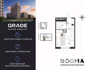 Студия квартира, вторичка, 22м2, 9/9 этаж