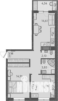 2-к квартира, вторичка, 58м2, 5/9 этаж