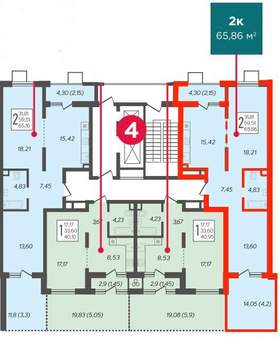 2-к квартира, вторичка, 79м2, 4/11 этаж