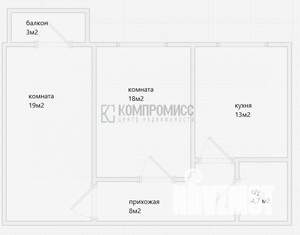 2-к квартира, вторичка, 65м2, 6/10 этаж