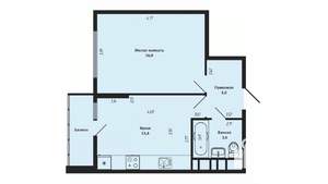 1-к квартира, вторичка, 39м2, 16/18 этаж