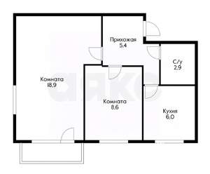 2-к квартира, вторичка, 42м2, 3/5 этаж