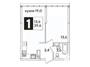 1-к квартира, вторичка, 40м2, 16/16 этаж