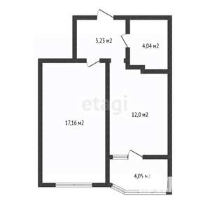 1-к квартира, вторичка, 42м2, 14/24 этаж