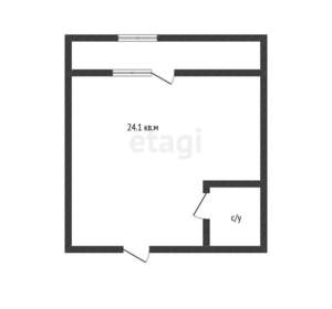 Студия квартира, вторичка, 24м2, 4/16 этаж