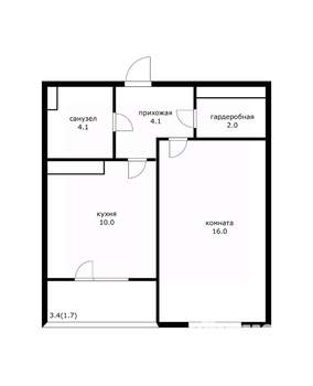 1-к квартира, сданный дом, 36м2, 10/23 этаж