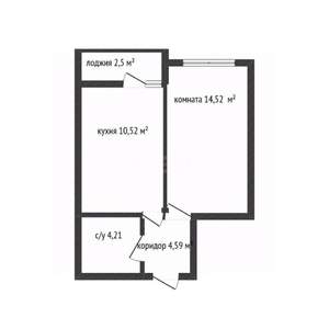 1-к квартира, вторичка, 34м2, 13/16 этаж