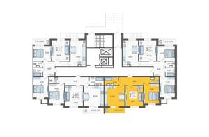 2-к квартира, строящийся дом, 58м2, 1/12 этаж