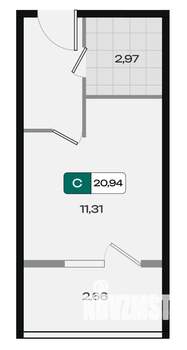 Студия квартира, вторичка, 21м2, 14/18 этаж