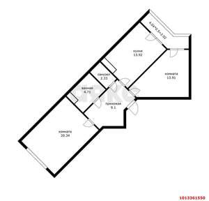 2-к квартира, вторичка, 71м2, 4/25 этаж