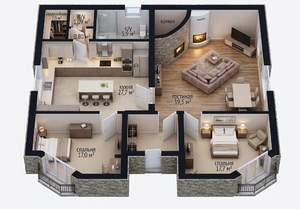 3-к квартира, вторичка, 99м2, 3/4 этаж