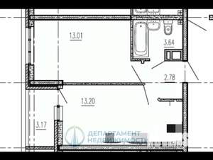 1-к квартира, вторичка, 38м2, 12/24 этаж