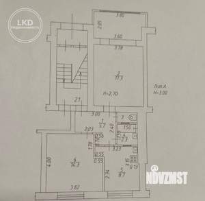 2-к квартира, вторичка, 53м2, 1/5 этаж