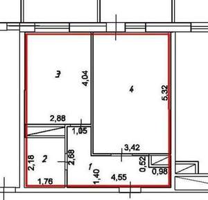 1-к квартира, вторичка, 41м2, 13/19 этаж