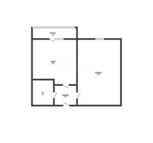 1-к квартира, вторичка, 34м2, 2/10 этаж