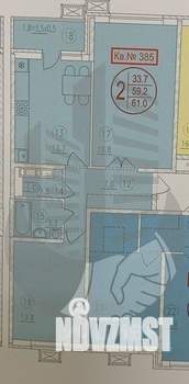 2-к квартира, вторичка, 61м2, 7/16 этаж