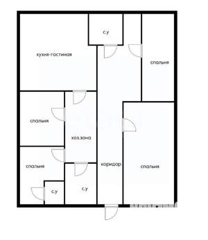 4-к квартира, вторичка, 124м2, 3/3 этаж