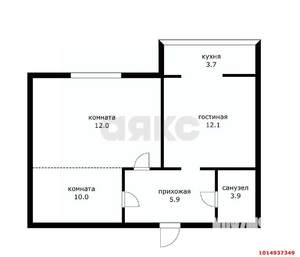 2-к квартира, вторичка, 47м2, 7/16 этаж