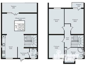 4-к квартира, вторичка, 139м2, 1/2 этаж
