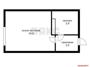 Студия квартира, вторичка, 22м2, 12/16 этаж