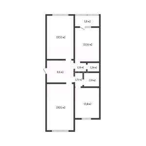 3-к квартира, вторичка, 85м2, 16/17 этаж