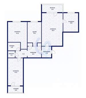 4-к квартира, вторичка, 74м2, 6/9 этаж