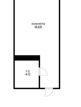 Студия квартира, вторичка, 23м2, 15/24 этаж