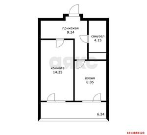 1-к квартира, вторичка, 36м2, 17/17 этаж