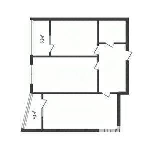 2-к квартира, вторичка, 58м2, 3/24 этаж