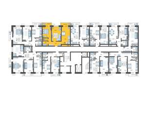 2-к квартира, строящийся дом, 59м2, 1/12 этаж