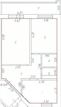 2-к квартира, вторичка, 57м2, 13/16 этаж