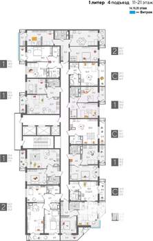 1-к квартира, вторичка, 47м2, 14/24 этаж