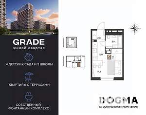 Студия квартира, вторичка, 22м2, 3/9 этаж