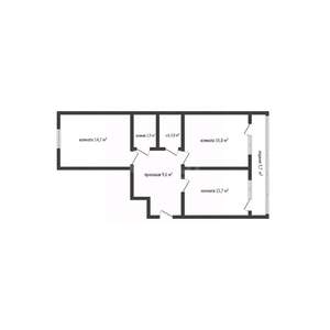 2-к квартира, вторичка, 61м2, 6/16 этаж