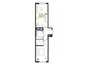 1-к квартира, вторичка, 42м2, 8/18 этаж