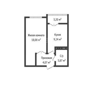 1-к квартира, вторичка, 36м2, 2/24 этаж