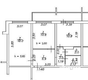 2-к квартира, вторичка, 57м2, 12/16 этаж
