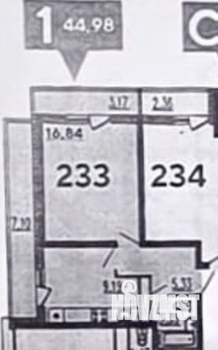 1-к квартира, вторичка, 45м2, 22/24 этаж