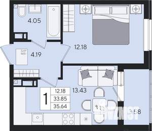 1-к квартира, вторичка, 36м2, 7/8 этаж