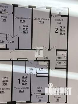 2-к квартира, вторичка, 65м2, 20/22 этаж