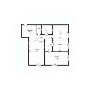 3-к квартира, вторичка, 74м2, 2/5 этаж