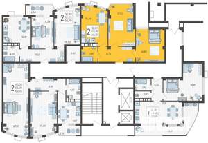 2-к квартира, вторичка, 60м2, 8/21 этаж