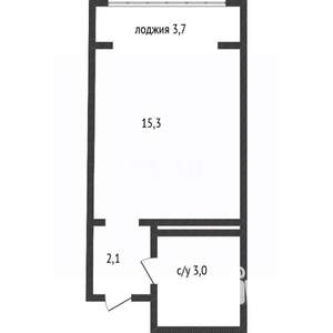Студия квартира, вторичка, 20м2, 17/17 этаж
