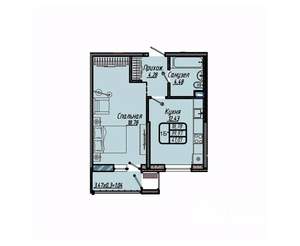 1-к квартира, вторичка, 41м2, 13/18 этаж