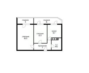 2-к квартира, вторичка, 51м2, 3/20 этаж