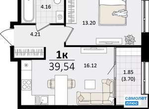 1-к квартира, вторичка, 40м2, 14/18 этаж