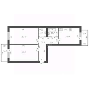 2-к квартира, вторичка, 57м2, 5/8 этаж